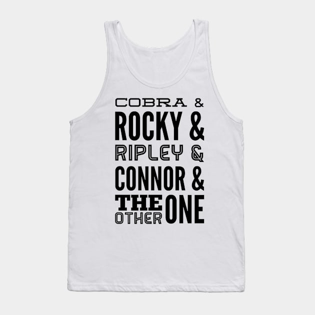 Cobra, Rocky, Ripley, Connor and The Other One (Rex’s Raptors) Tank Top by Tdjacks1